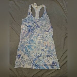Blue and White Ivivva (Lululemon kids) Athletic Tank